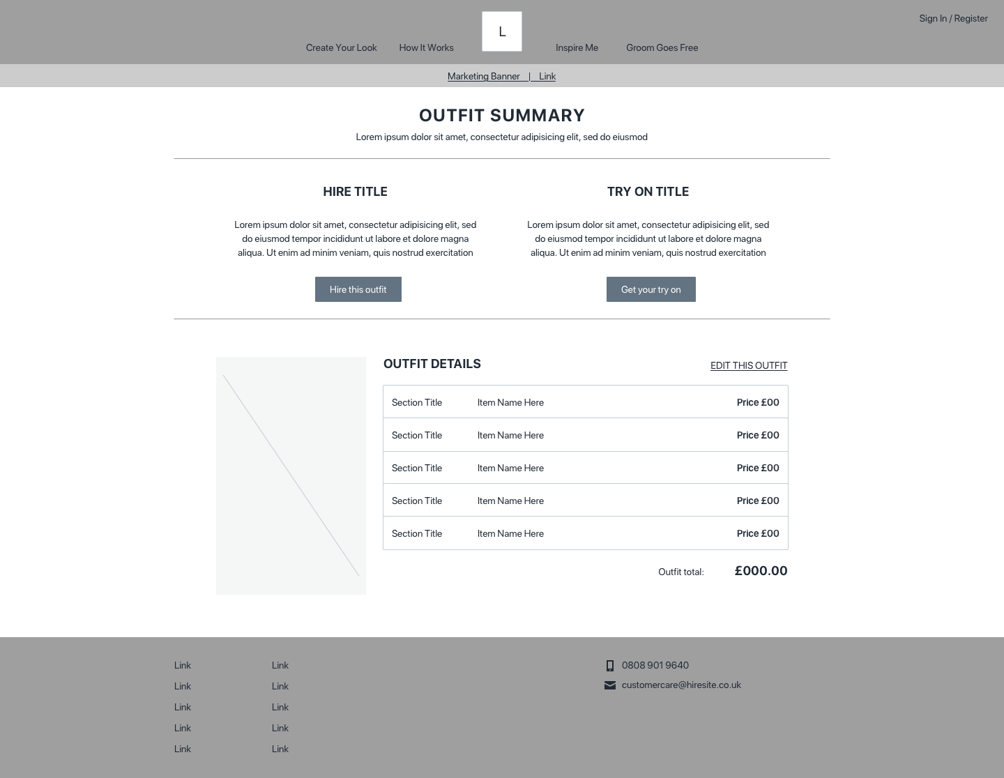 AB Test Wireframe Option 2